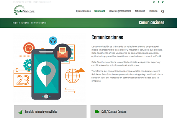 web Beta Sánchez Telecomunicaciones