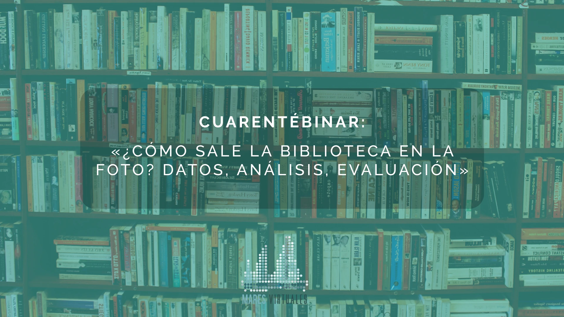 Cuarentébinar: «¿Cómo sale la biblioteca en la foto? Datos, análisis, evaluación»